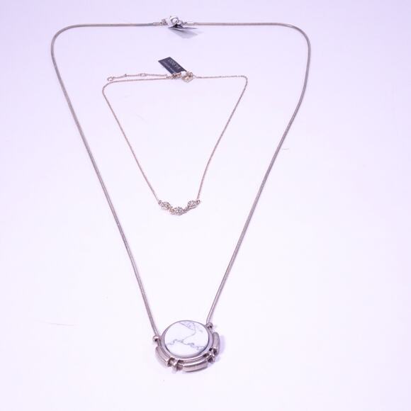 Banana Republic Women's Pave Triple Ball and Howlite Necklace NWT 45 55 - Picture 7 of 16